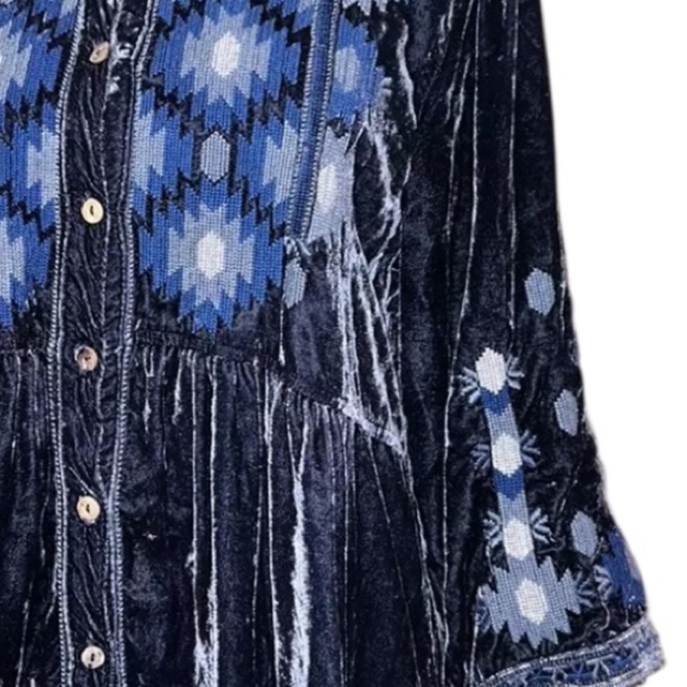 Johnny Was heavily embroidered velvet Naomi smoked shirt/jacket NWT - Picture 15 of 16
